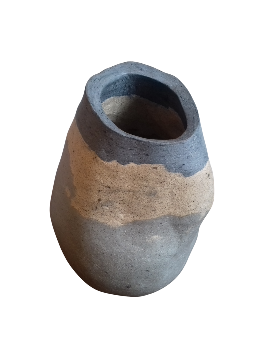 Extra Large Handmade Ceramic Vessels - Blue& Beige