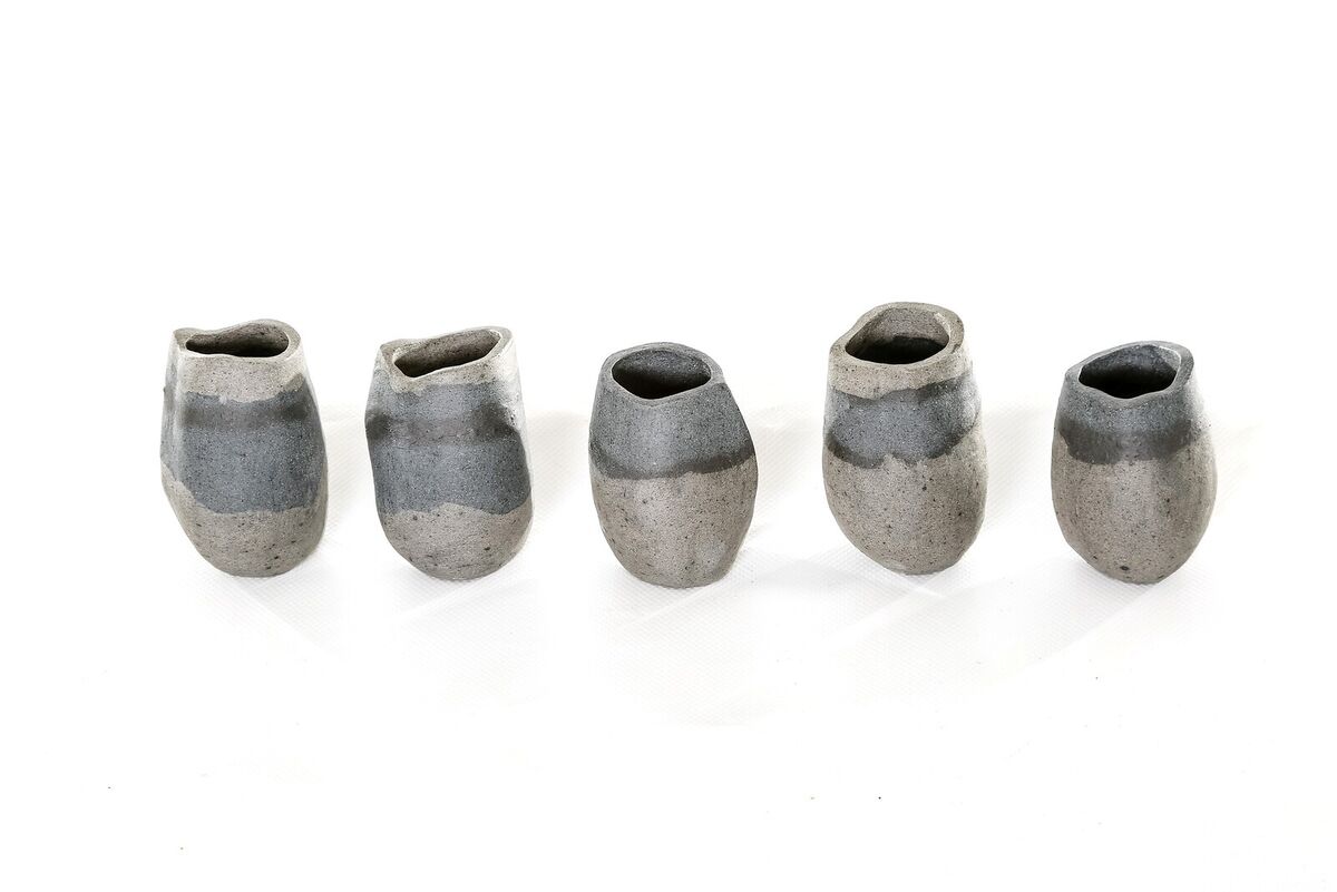 Group Of Small Vessels Blue & Black Group Of Small Vessels Blue & Black