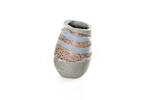 Small Medium Vessel Blue & Flecked Design: Double Belt