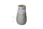 Small Medium Vessel Blue & Flecked Design: Stripe
