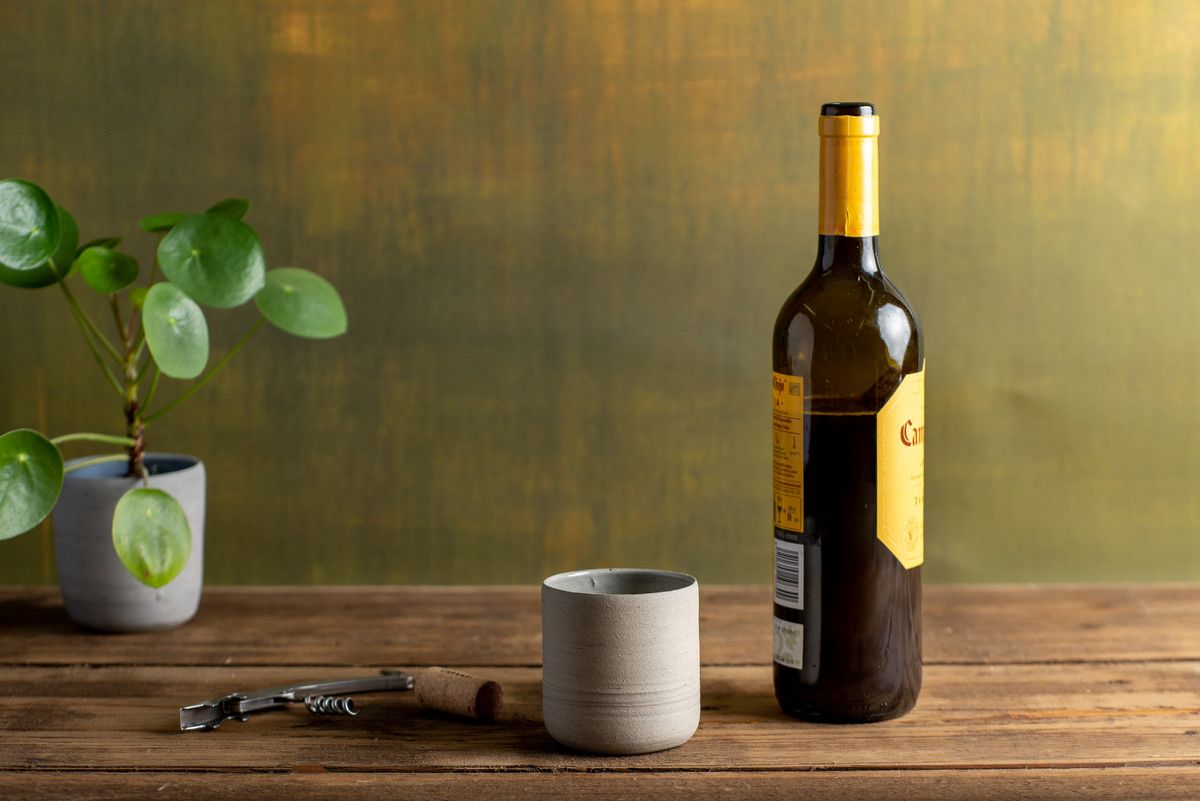 Wine Beaker - Pale Grey-Blue