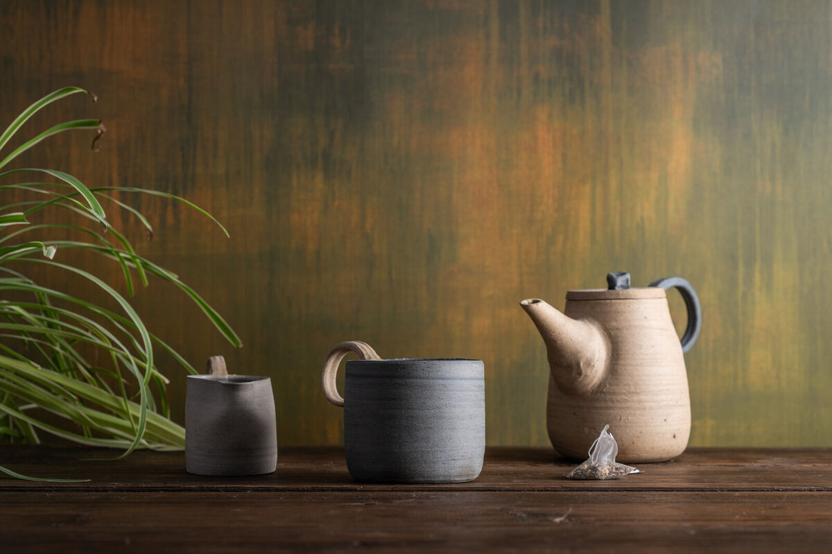 Breakfast Cup Dark Blue Grey