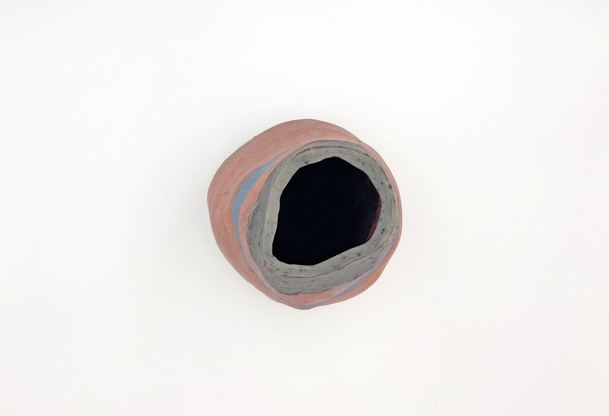 Extra Large Handmade Ceramic Vessels - BlueNFlecked Top