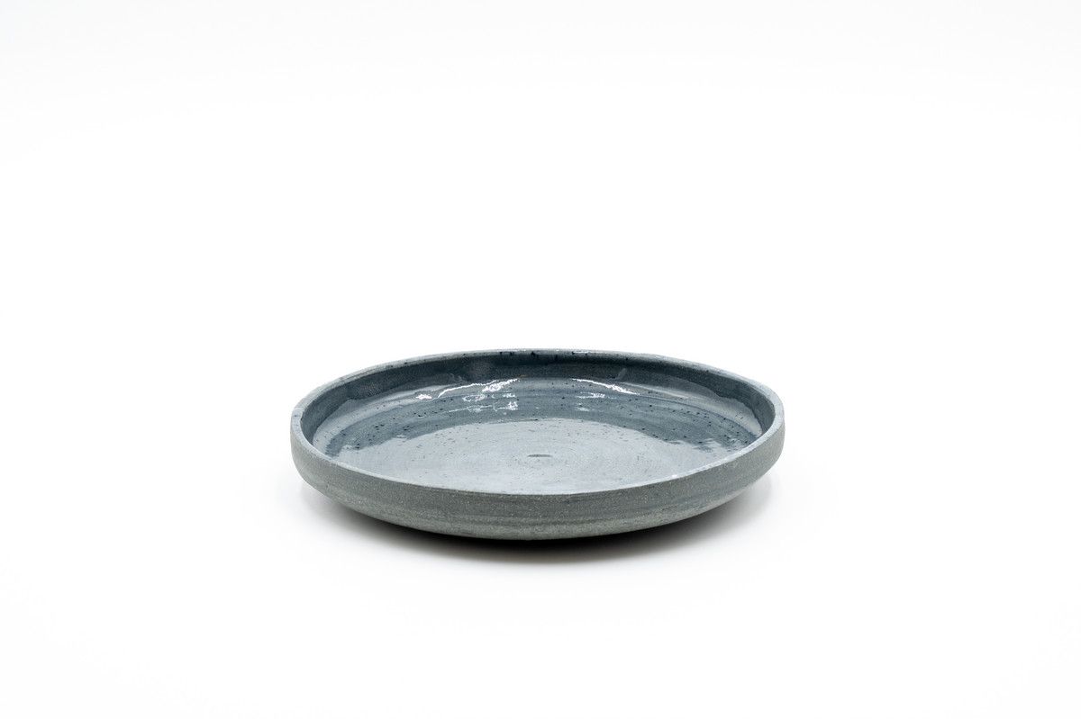 Gravy Boat Plate in Dark Blue Grey