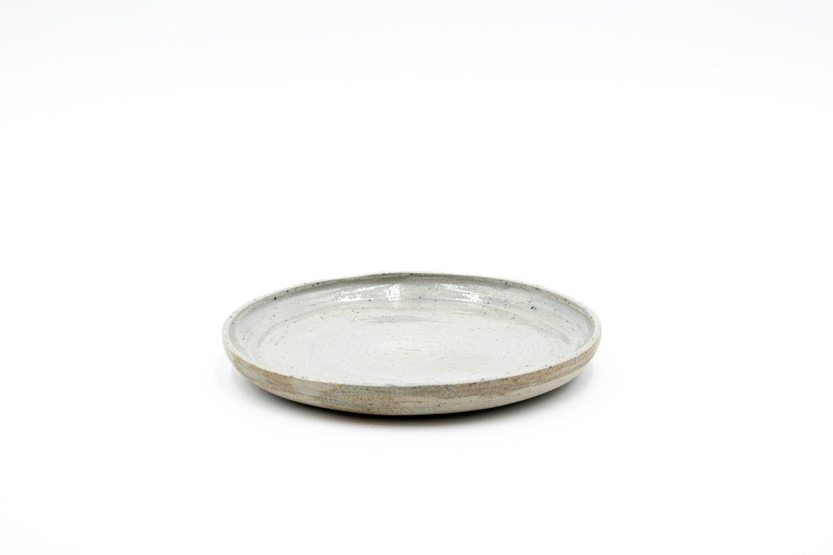 Gravy Boat Plate in Pale Grey Blue