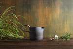 Large Gravy Jug Dark Blue Grey