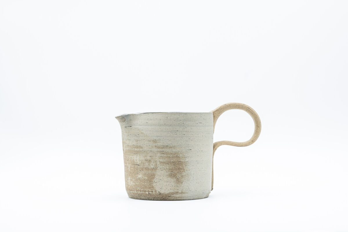 Large Gravy Jug Pale Grey Blue