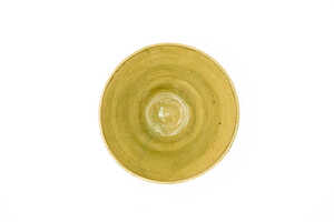 Top view of handmade ceramic bowl