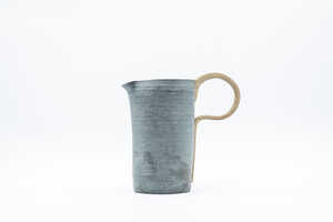 Dark Grey- Blue Large Handmade Ceramic Pitcher Dark Grey Blue