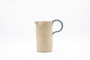 Sandy Beige Large handmade ceramic pitcher sandy beige