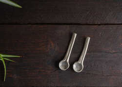Two Piece Hand-made Ceramic Stoneware Spoon Gift Set