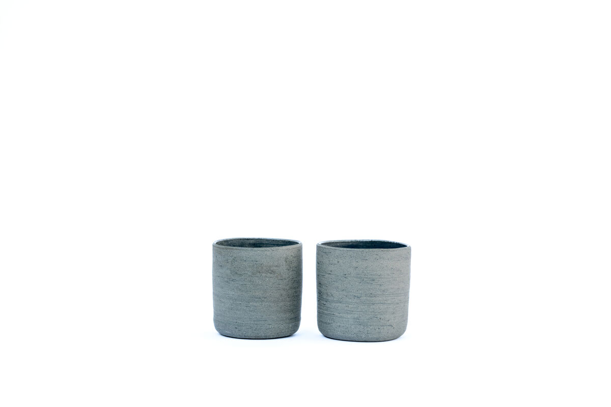 Wine Beaker - Dark Grey-Blue (white) Wine Beaker - Dark Grey-Blue (white)