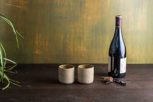 A handmade Ceramic Set of Wine Beakers
