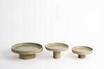 Set of Three Raised Platters - Grey