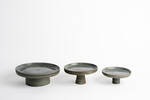 Set of Three Raised Platters - Blue