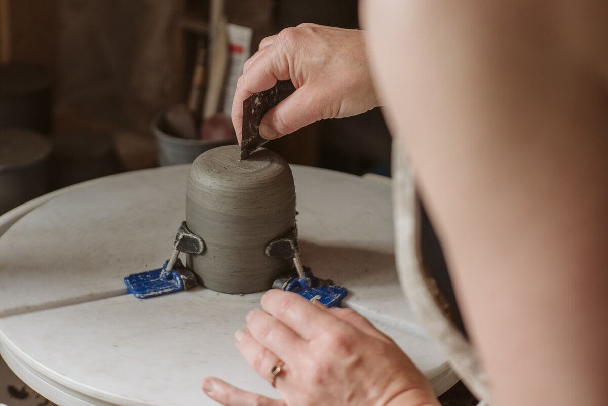 Turning a Wine Beaker Turning a Wine Beaker