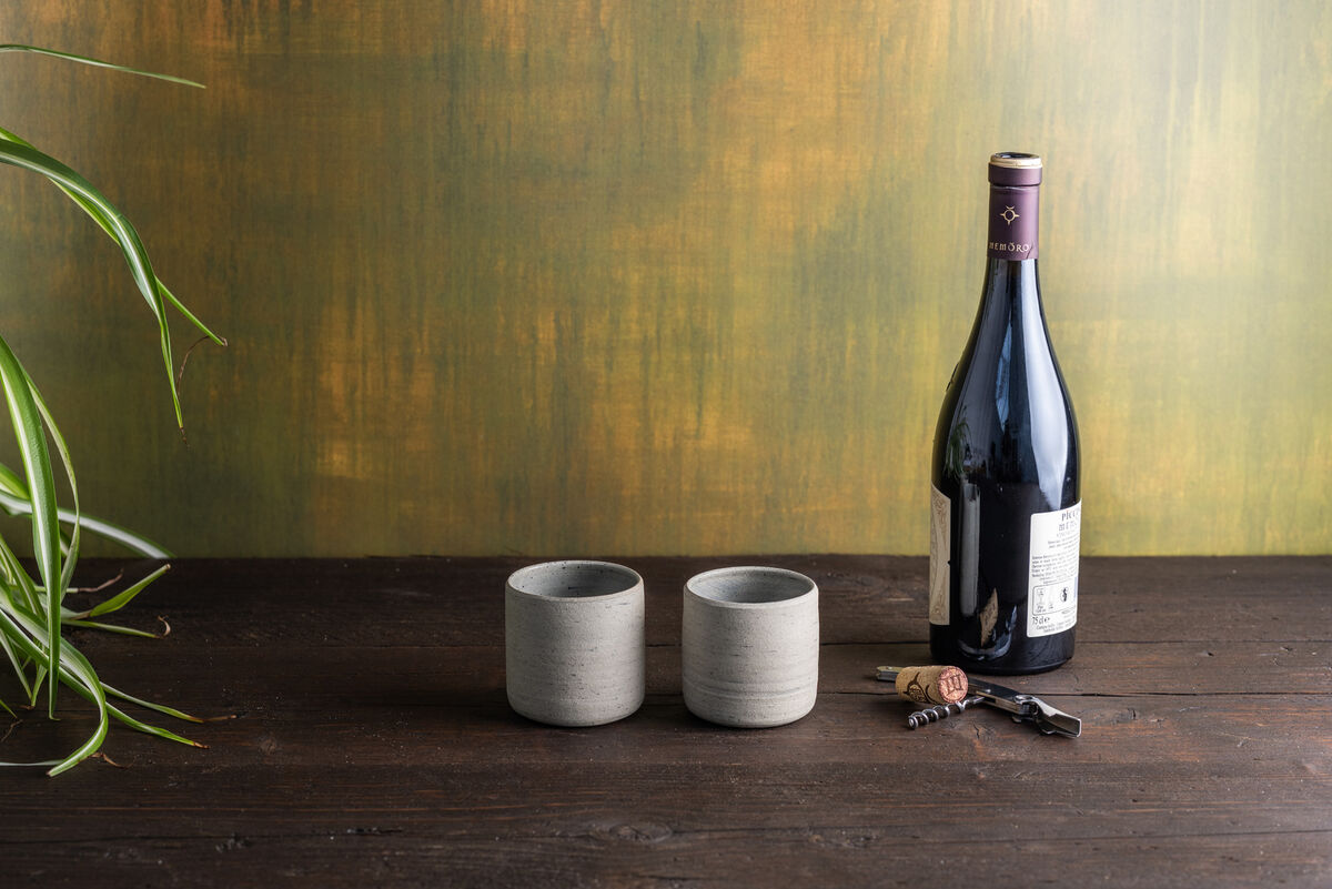 Wine Beakers Pale Blue-Grey Wine Beakers Pale Blue-Grey