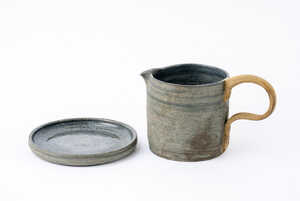 Handmade Ceramic Gravy Jug and Plate