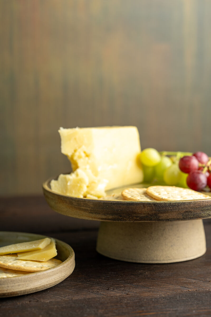 Raised Platter with circles