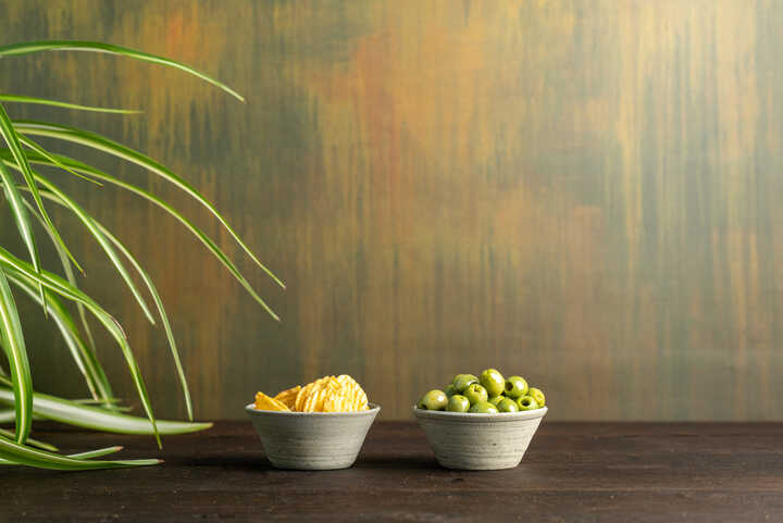 Handmade Ceramic Set of Two Olive Bowls