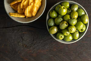 Handmade Ceramic Set of Two Olive Bowls